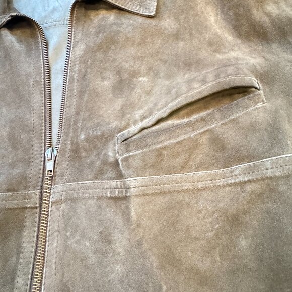 Men's Italian Verri Uomo Vintage Brown Suede Jacket - Picture 5 of 13